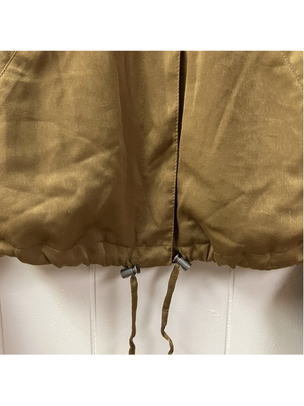 a new day Cropped Utility Bomber Drawstring Jacket MEDIUM Bronze Streetwear Edgy - Picture 3 of 8